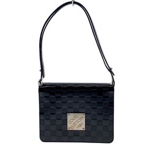Authentic Louis Vuitton Cabaret Damier Vernis Black Leather Shoulder Bag Purse
